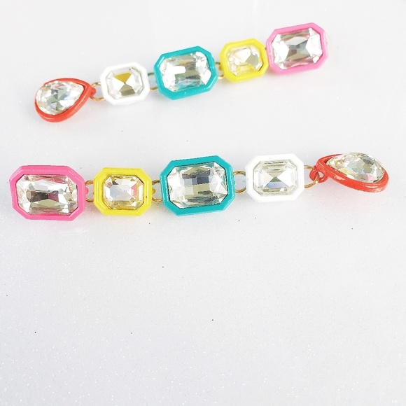 Statement Fashion Colored Drop Earrings - Picture 1 of 4